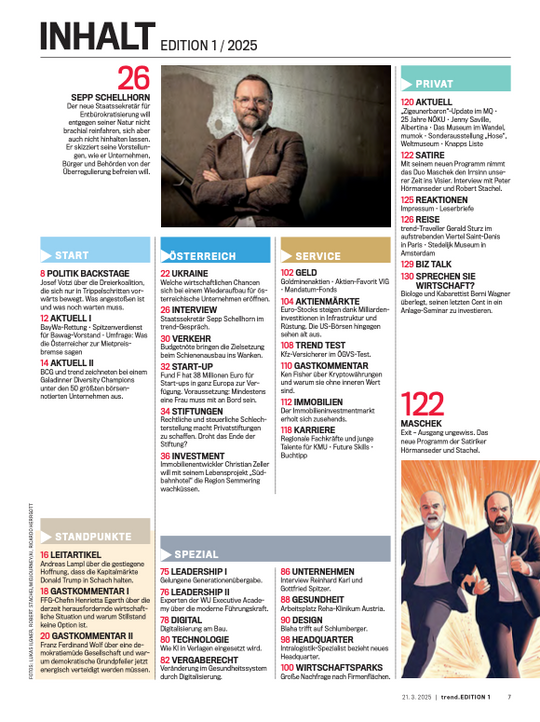 trend.EDITION 1/2025 - Die 300 besten Arbeitgeber Österreichs (E-Paper)