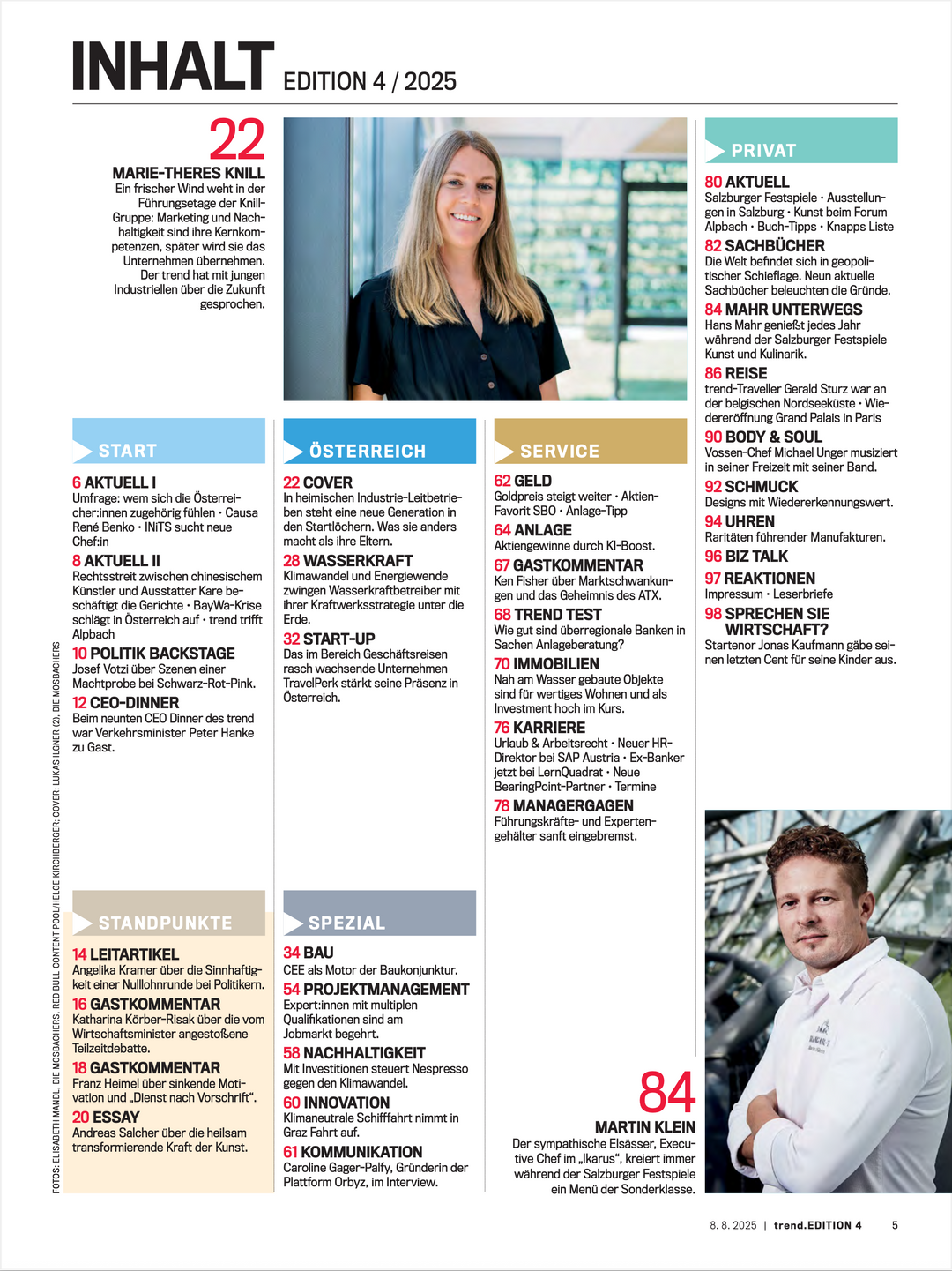 trend.EDITION 4/2025 - Die jungen Industriellen &amp; European Forum Alpbach 2025