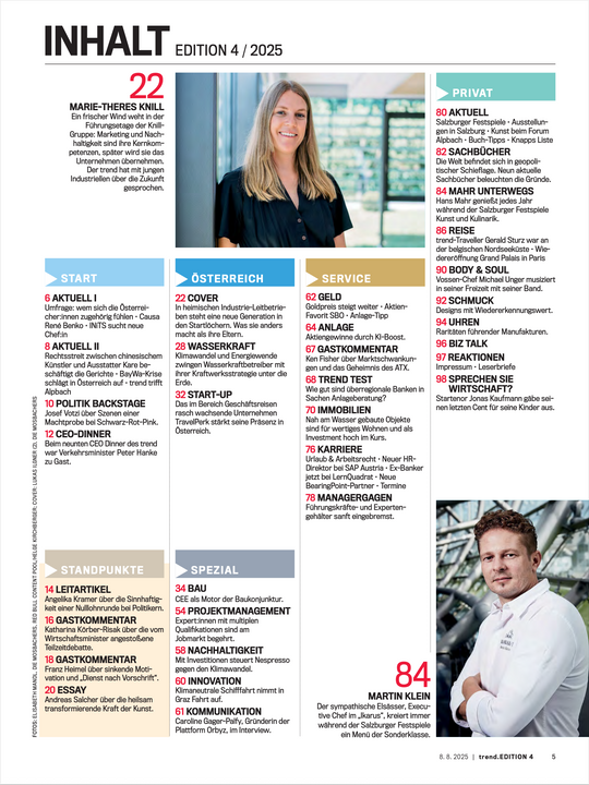 trend.EDITION 4/2025 - Die jungen Industriellen &amp; European Forum Alpbach 2025