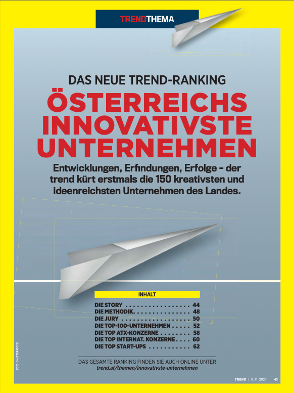 trend. 150 Innovativste Unternehmen Österreichs 2024